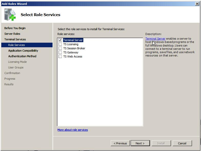 Install Mode Terminal Server 2008 Cmd