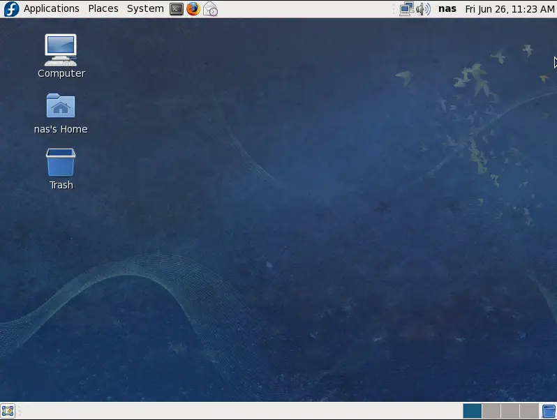 the Fedora GNOME desktop