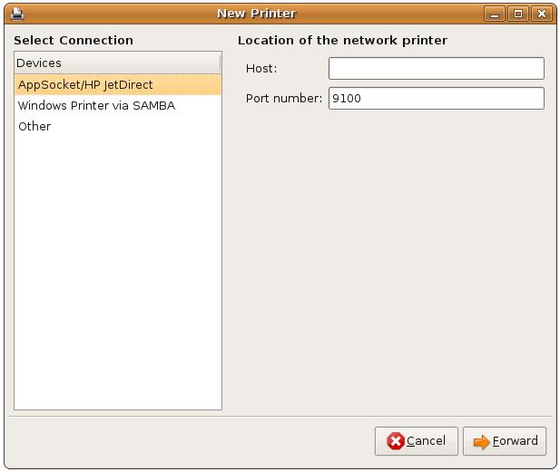 Configuring an Ubuntu network printer