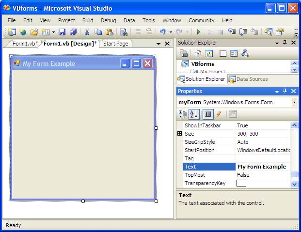 Visual Basic And Forms Techotopia