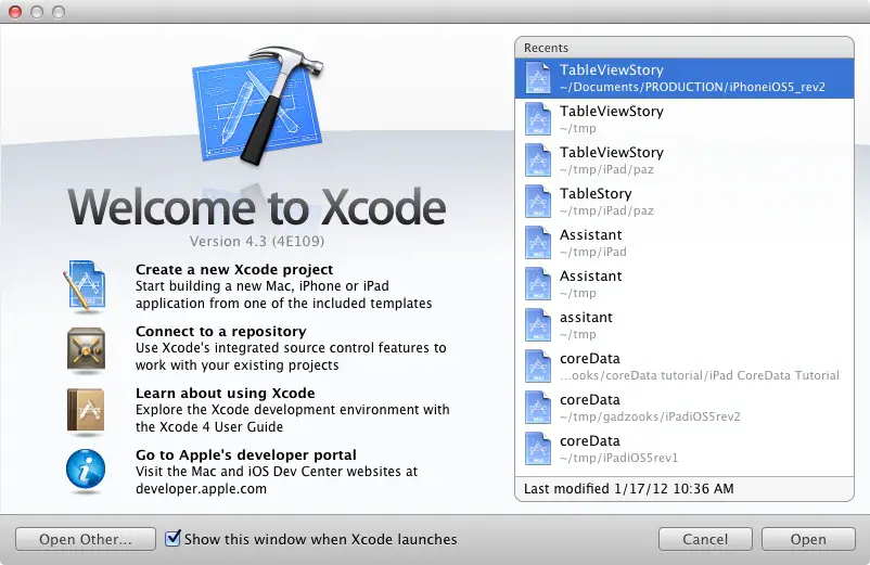 Xcode tools