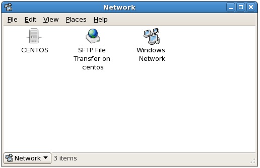The CentOS network window