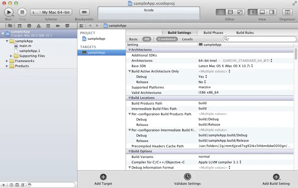 xcode for mac os 10.7