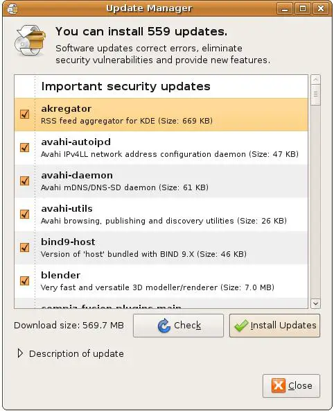 ubuntu update