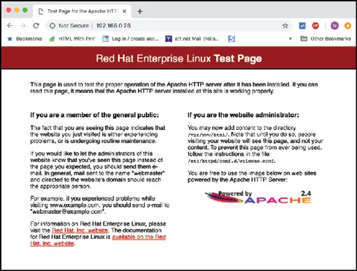 red hat enterprise linux test page