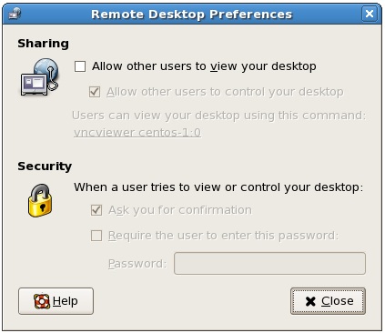 Configuring CentOS remote desktop access