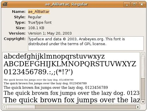 ubuntu font viewer